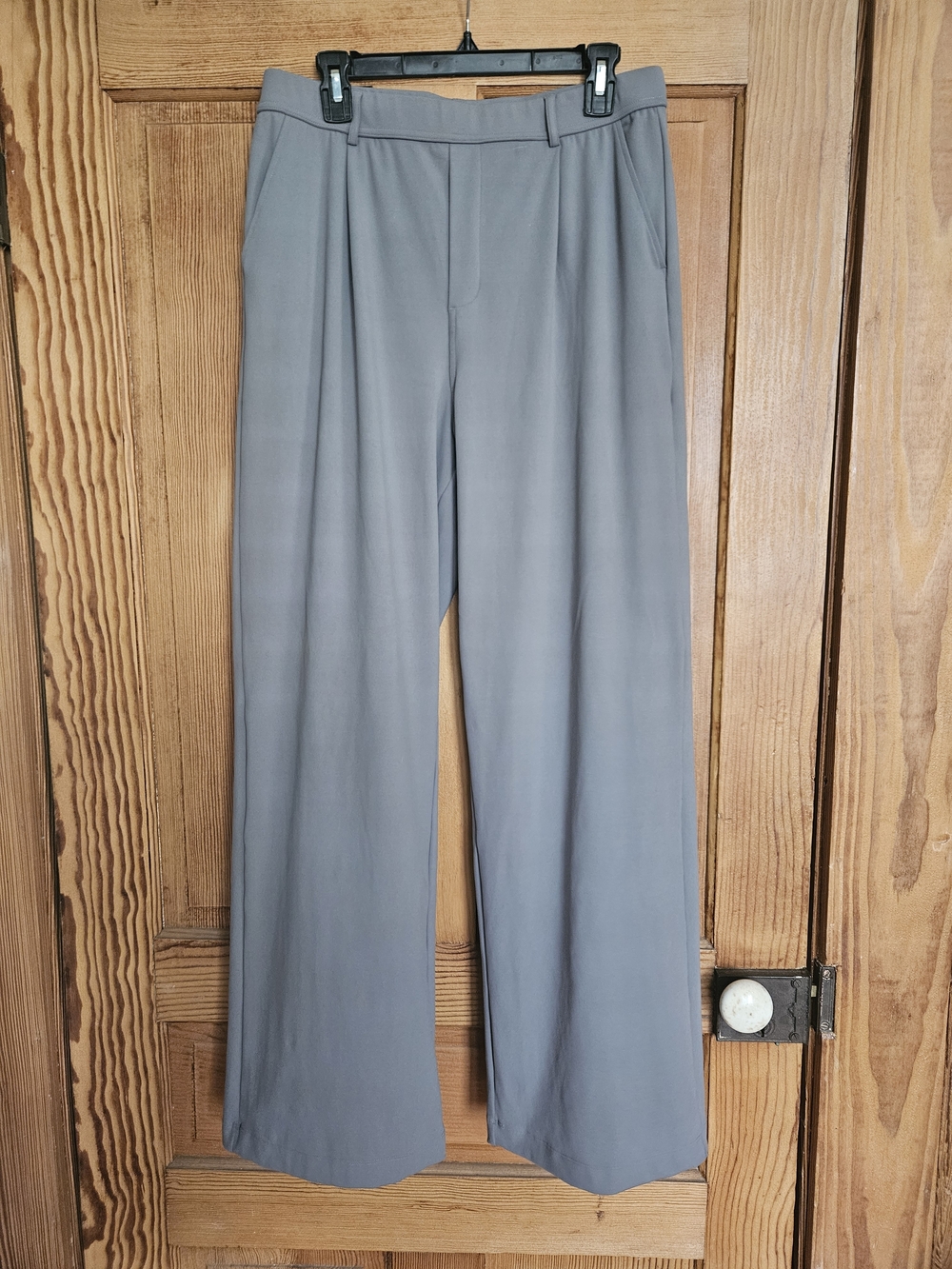 HALARA Pull-on Gray Wide Leg Dress Pants